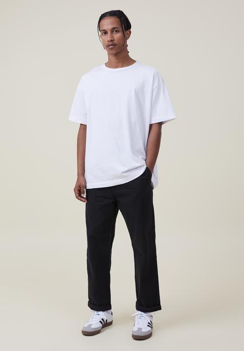 Cotton On - Elastic worker pant - true black