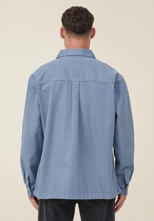 Cotton On - Heavy overshirt - chalk blue twill