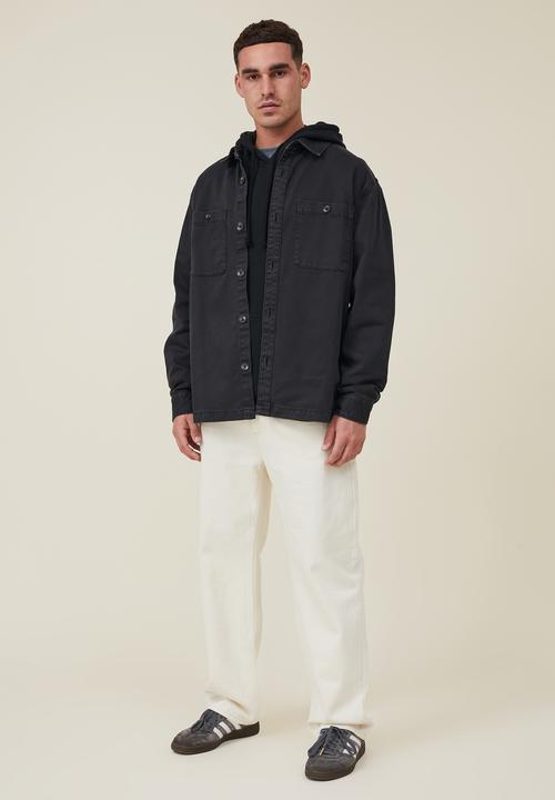 Cotton On - Heavy overshirt - grunge black twill
