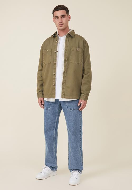 Cotton On - Heavy overshirt - khaki twill