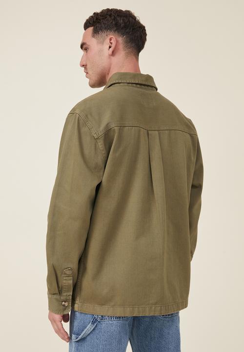 Cotton On - Heavy overshirt - khaki twill