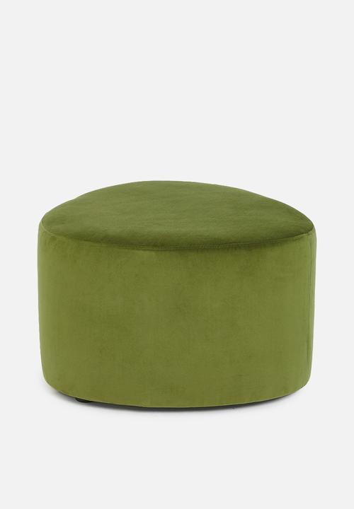 Sixth Floor - Alder large ottoman - olive