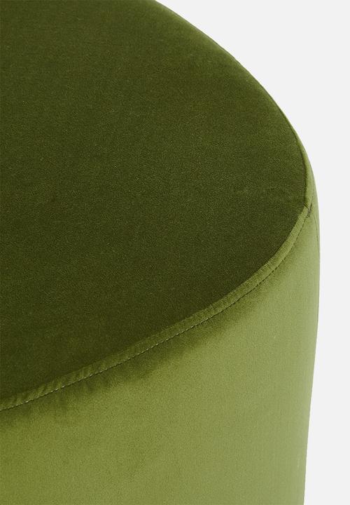 Sixth Floor - Alder large ottoman - olive
