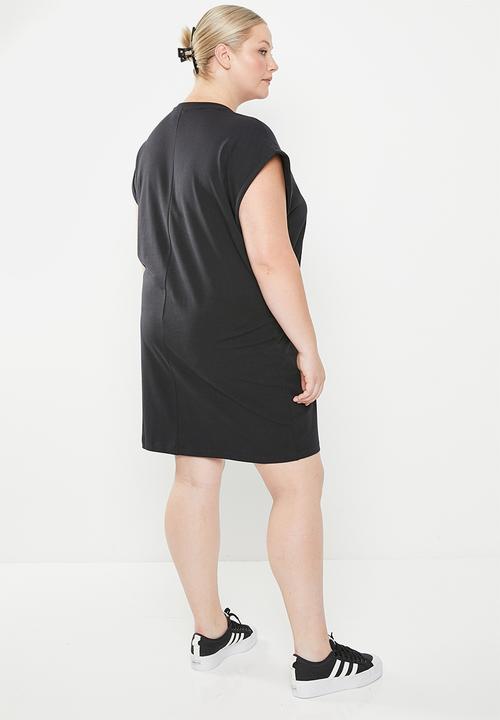 adidas Originals - Plus tref t dress lf w - black
