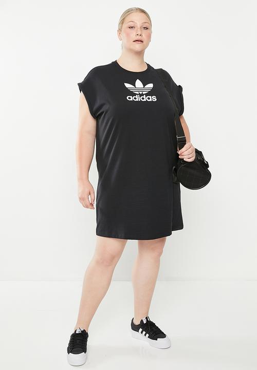 adidas Originals - Plus tref t dress lf w - black
