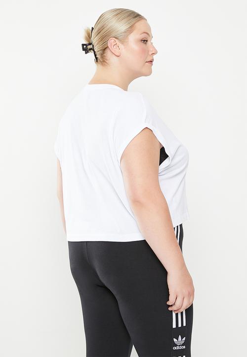 adidas Originals - Plus crop t lf w - white