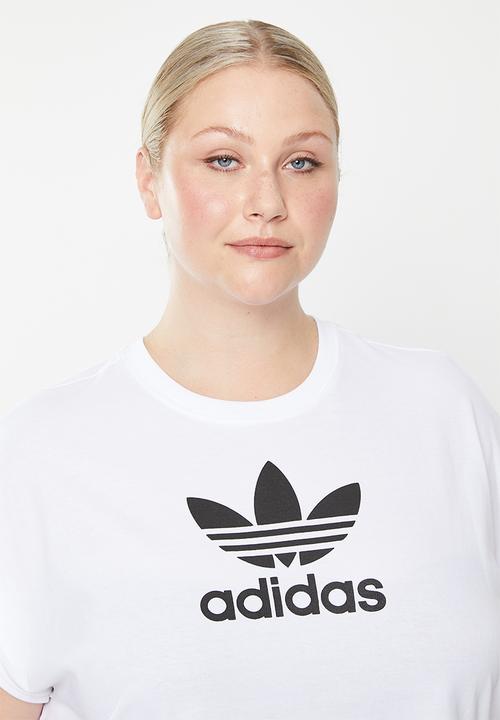 adidas Originals - Plus crop t lf w - white