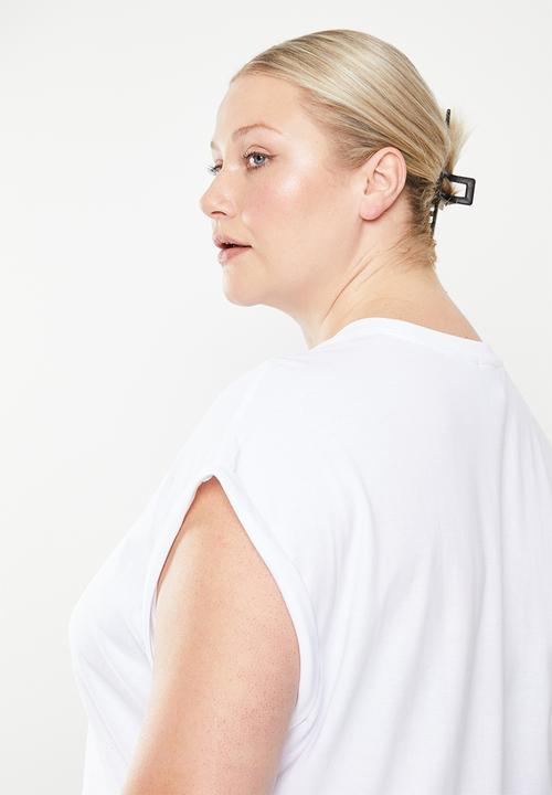 adidas Originals - Plus crop t lf w - white