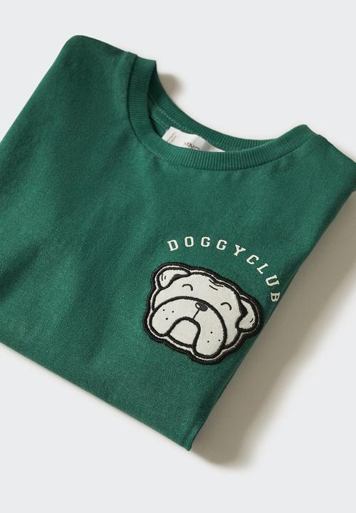 MANGO - T-shirt  bulldog - green