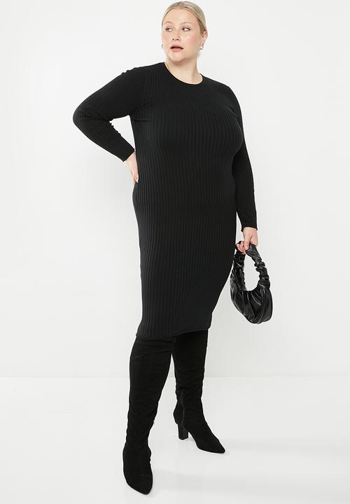 Glamorous - Plus open back mini - black