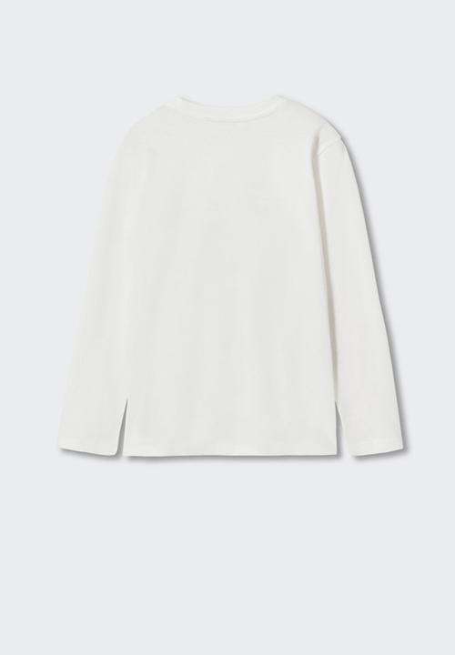 MANGO - T-shirt  motorful - white