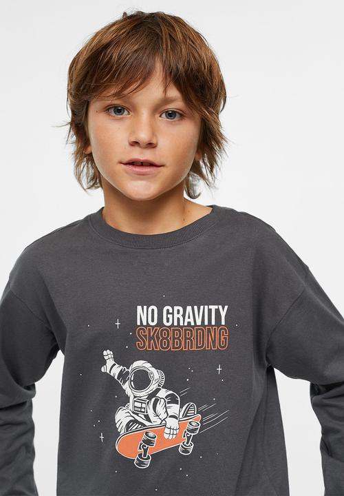 MANGO - T-shirt  space - charcoal