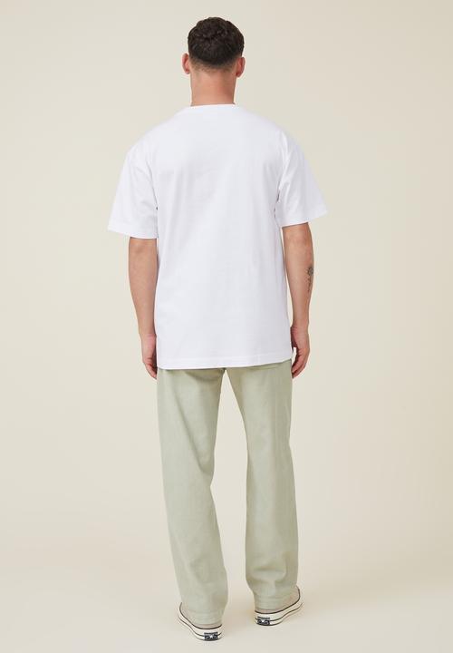 Cotton On - Loose fit pant - field green cord 