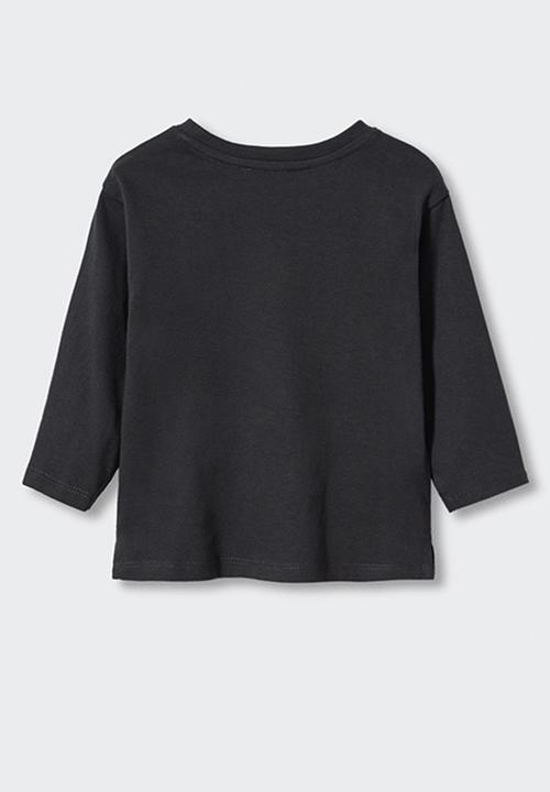 MANGO - T-shirt  montana - charcoal
