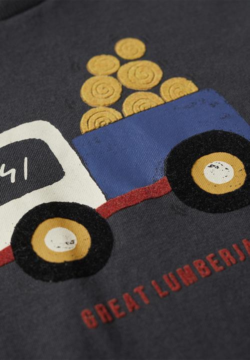 MANGO - T-shirt  montana - charcoal
