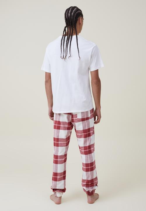 Cotton On - Lounge pant - red & vintage white check