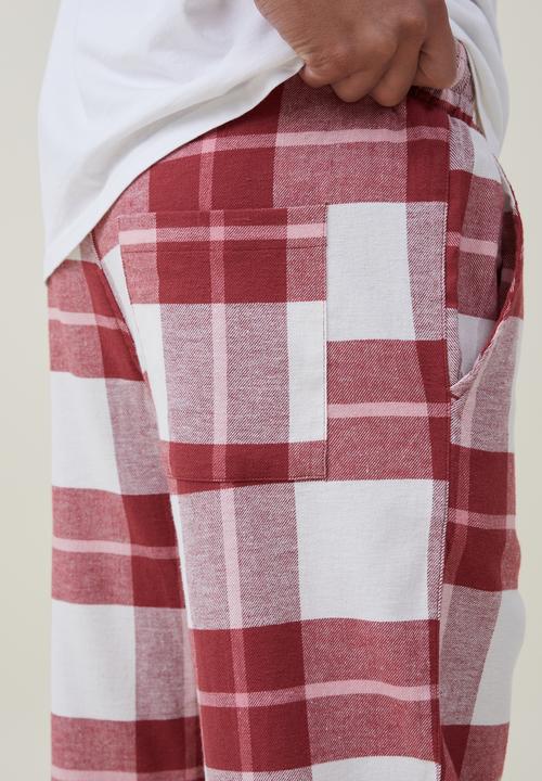 Cotton On - Lounge pant - red & vintage white check