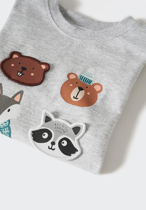 MANGO - T-shirt  party - grey