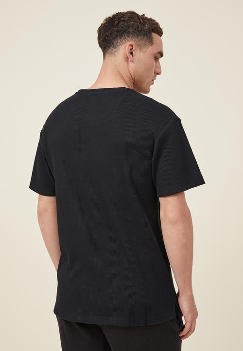 Cotton On - Lounge T-shirt - black waffle