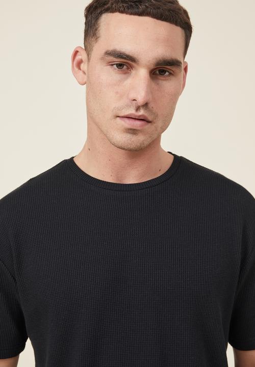 Cotton On - Lounge T-shirt - black waffle