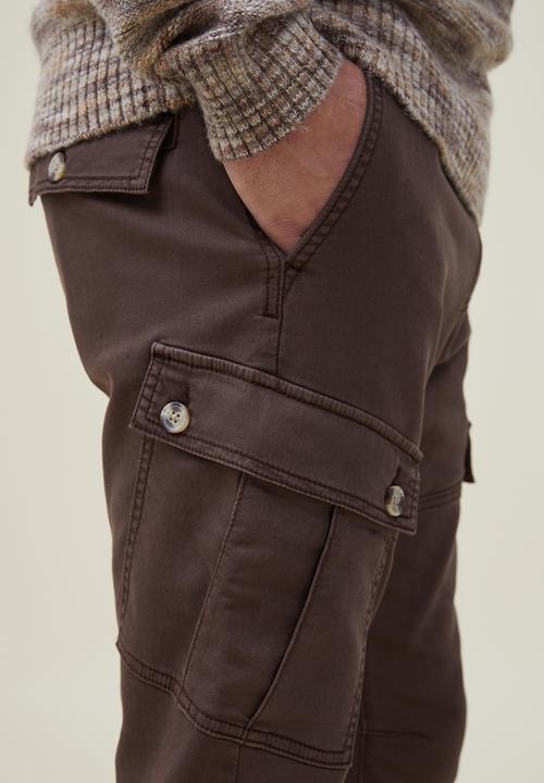 Cotton On - Military cargo pant - chocolate