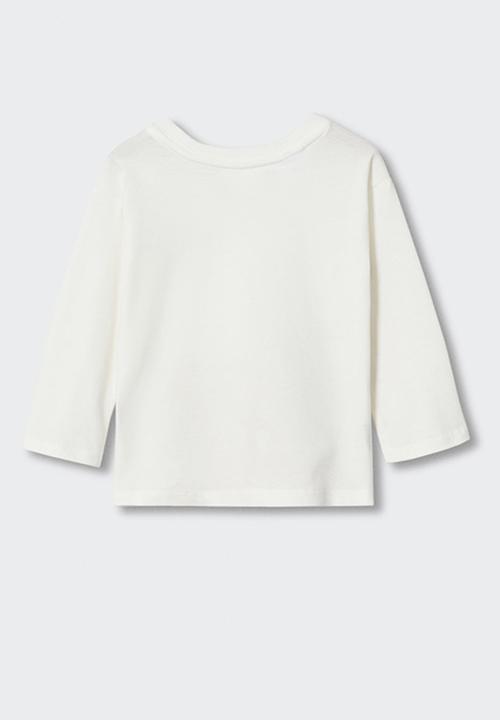 MANGO - T-shirt mpluto - white