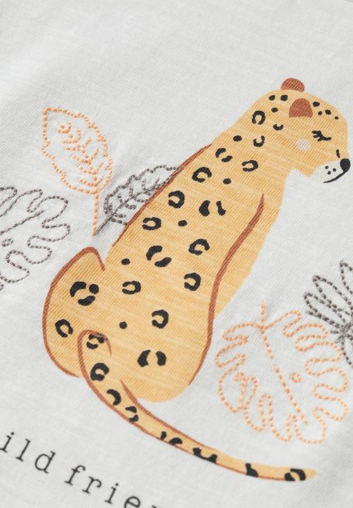 MANGO - T-shirt  wild - white