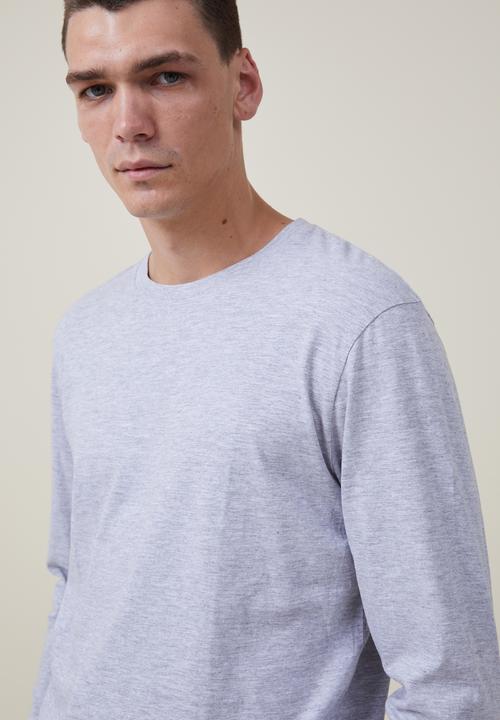 Cotton On - Organic long sleeve T-shirt - light grey marle