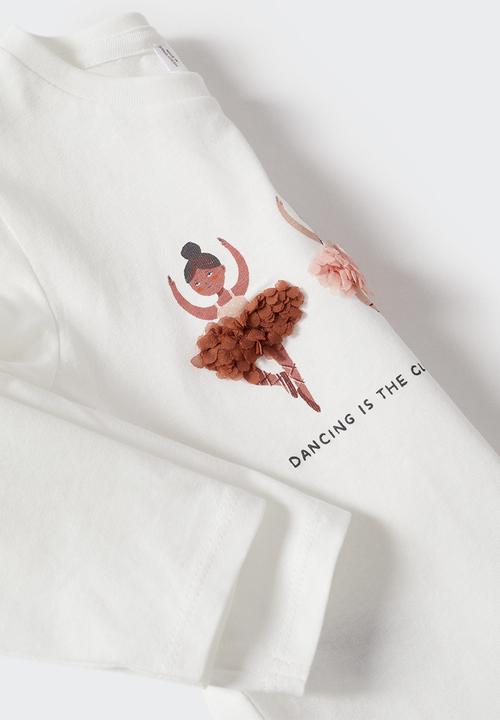 MANGO - T-shirt  ballet - white