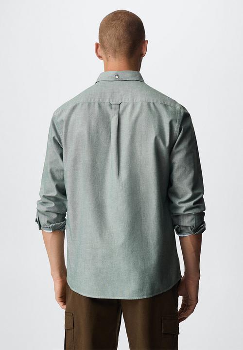 MANGO - Shirt oxford - green