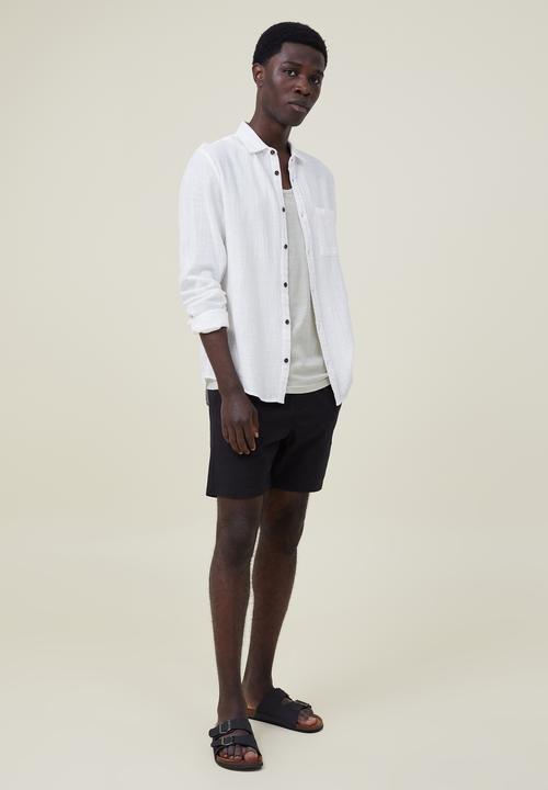 Cotton On - Portland long sleeve shirt - vintage white cheesecloth