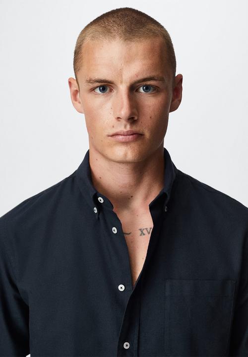 MANGO - Shirt oxford - navy