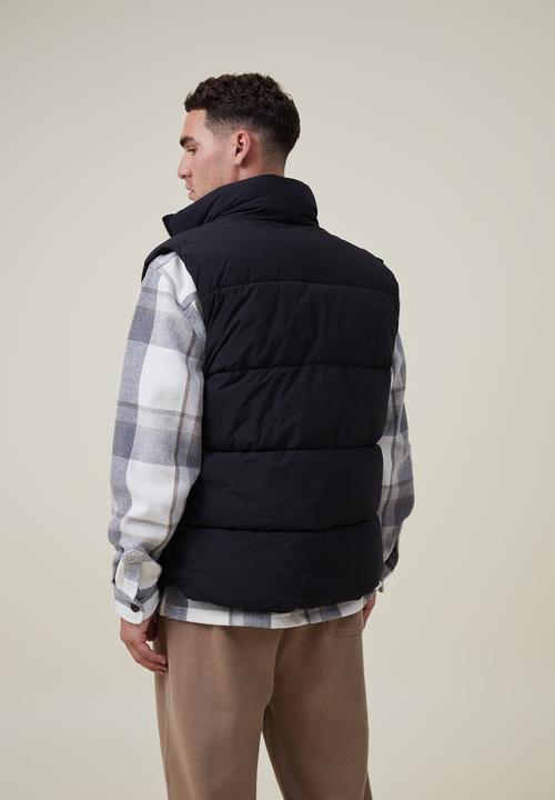 Cotton On - Recycled puffer vest - black