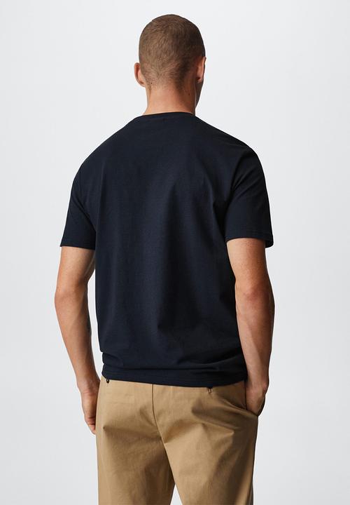 MANGO - T-shirt paradise-h - navy