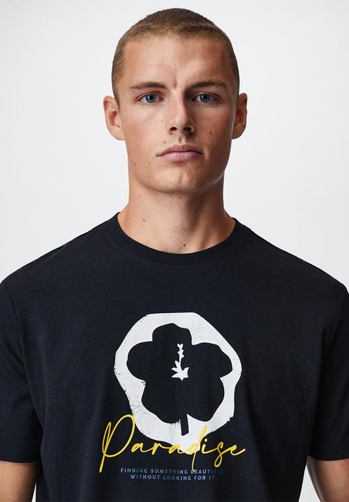 MANGO - T-shirt paradise-h - navy