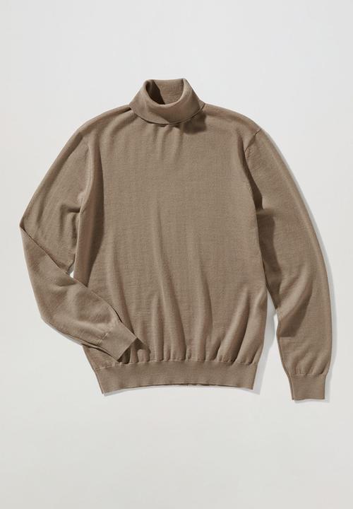 MANGO - Turtleneck wool sweater willyt - medium brown