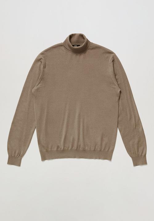 MANGO - Turtleneck wool sweater willyt - medium brown