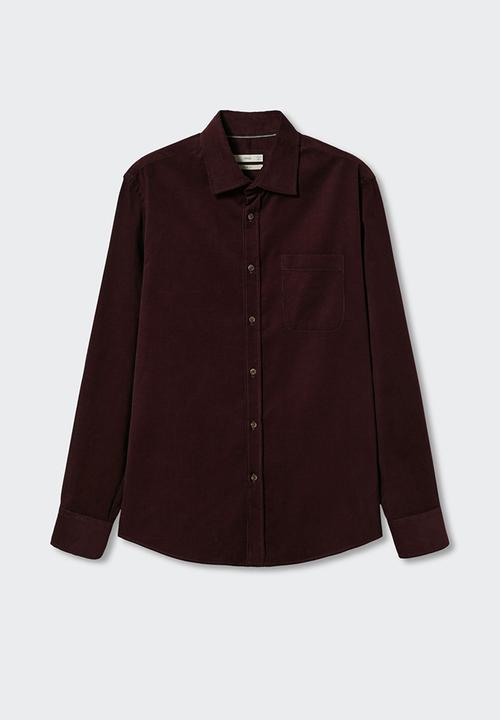 MANGO - Shirt tadi - burgundy