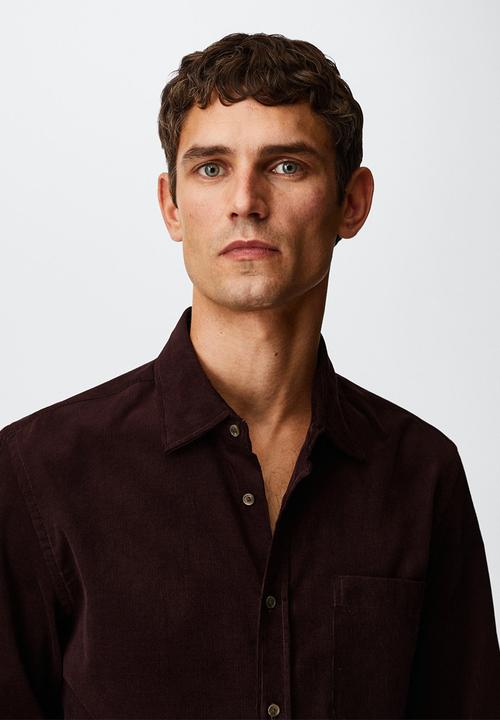 MANGO - Shirt tadi - burgundy