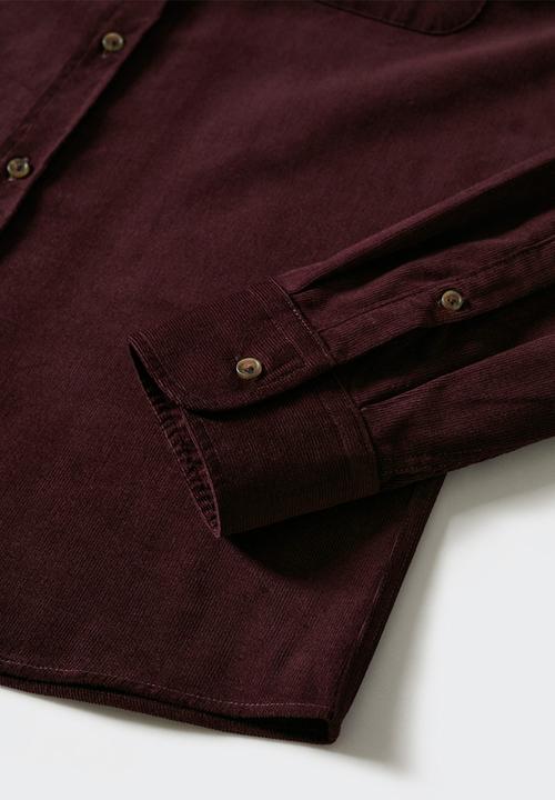 MANGO - Shirt tadi - burgundy