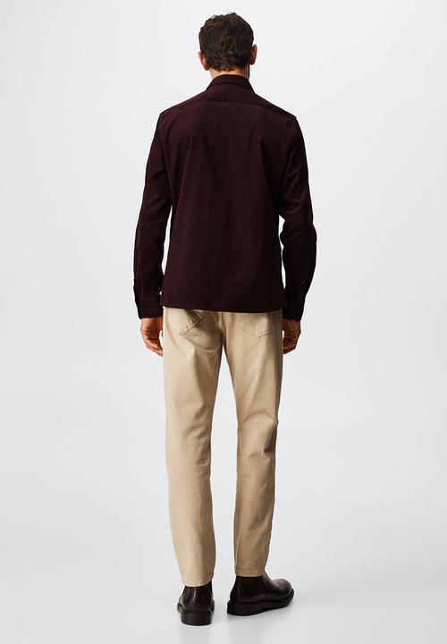 MANGO - Shirt tadi - burgundy