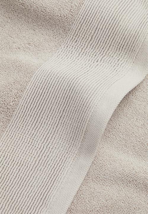 H&M - Cotton terry bath towel - beige/grey