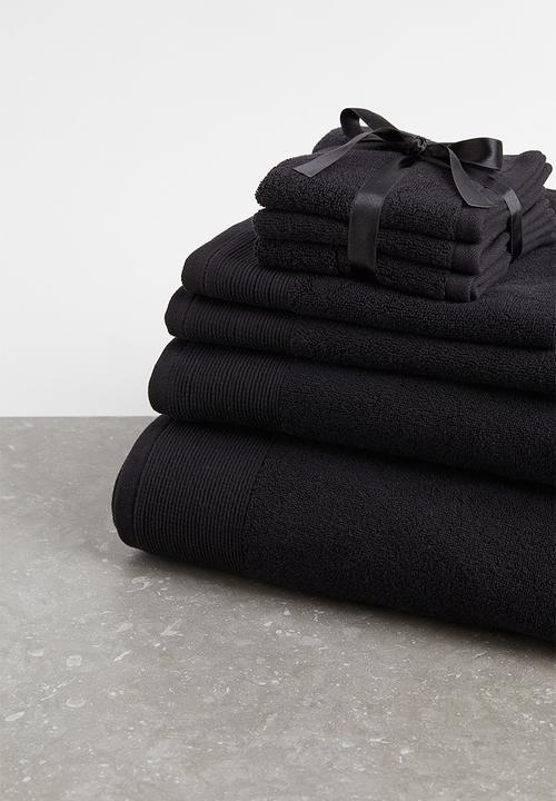 H&M - Cotton terry guest towels - black