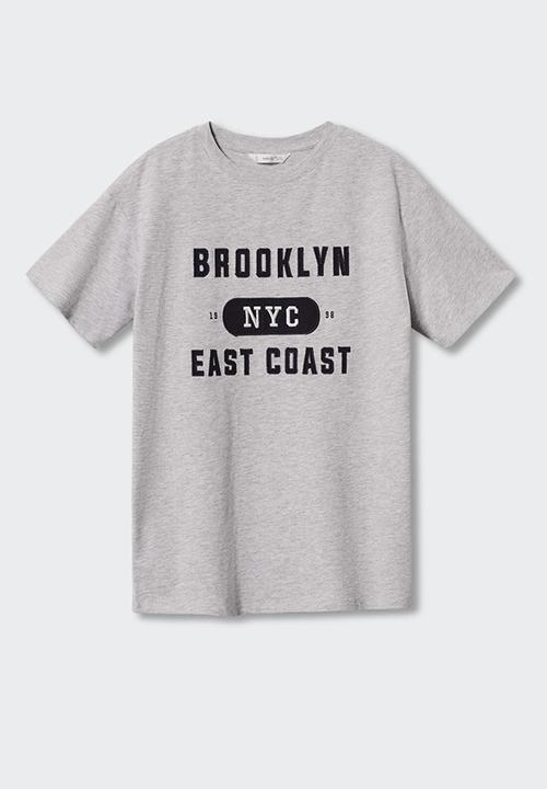MANGO - T-shirt brooklyn - grey