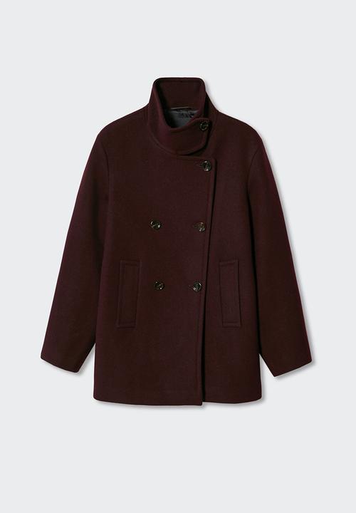 MANGO - Coat imagine - dark red