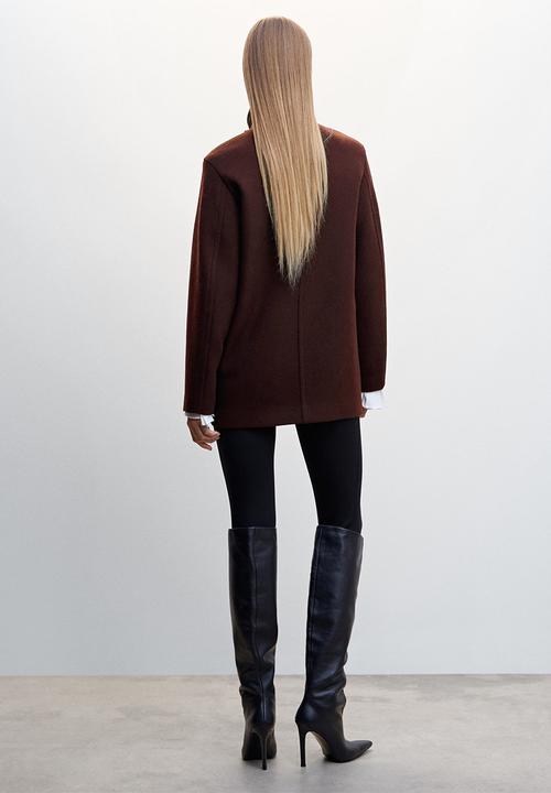MANGO - Coat imagine - dark red