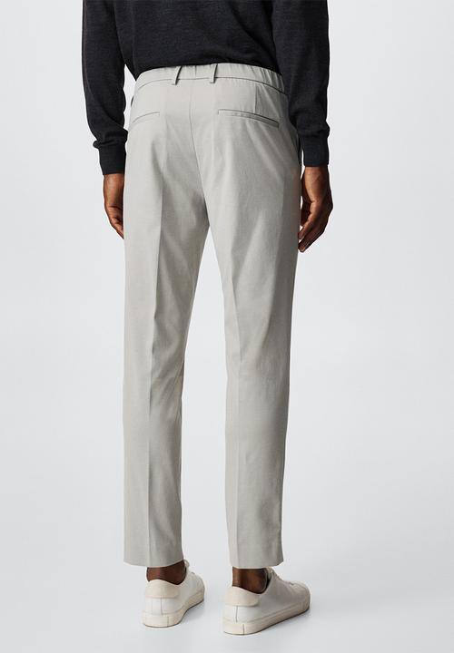 MANGO - Trousers fabre - ice grey