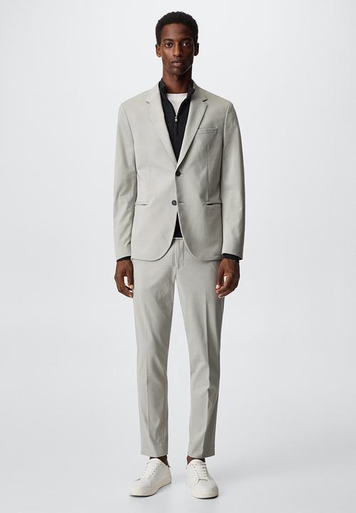MANGO - Trousers fabre - ice grey