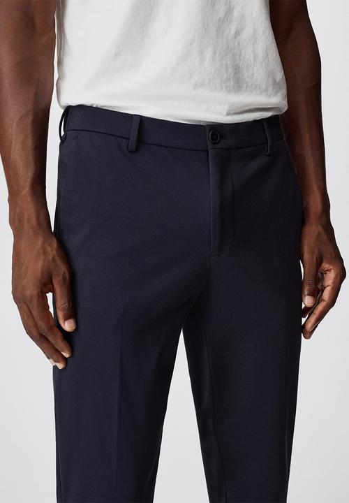 MANGO - Trousers fabre - dark navy