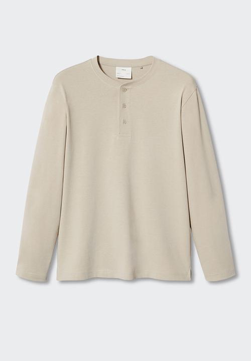 MANGO - T-shirt oliver - beige